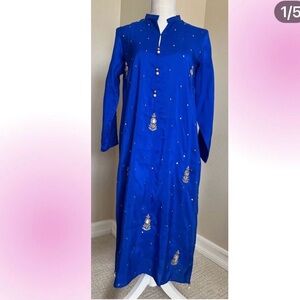 Royal blue two piece outfit